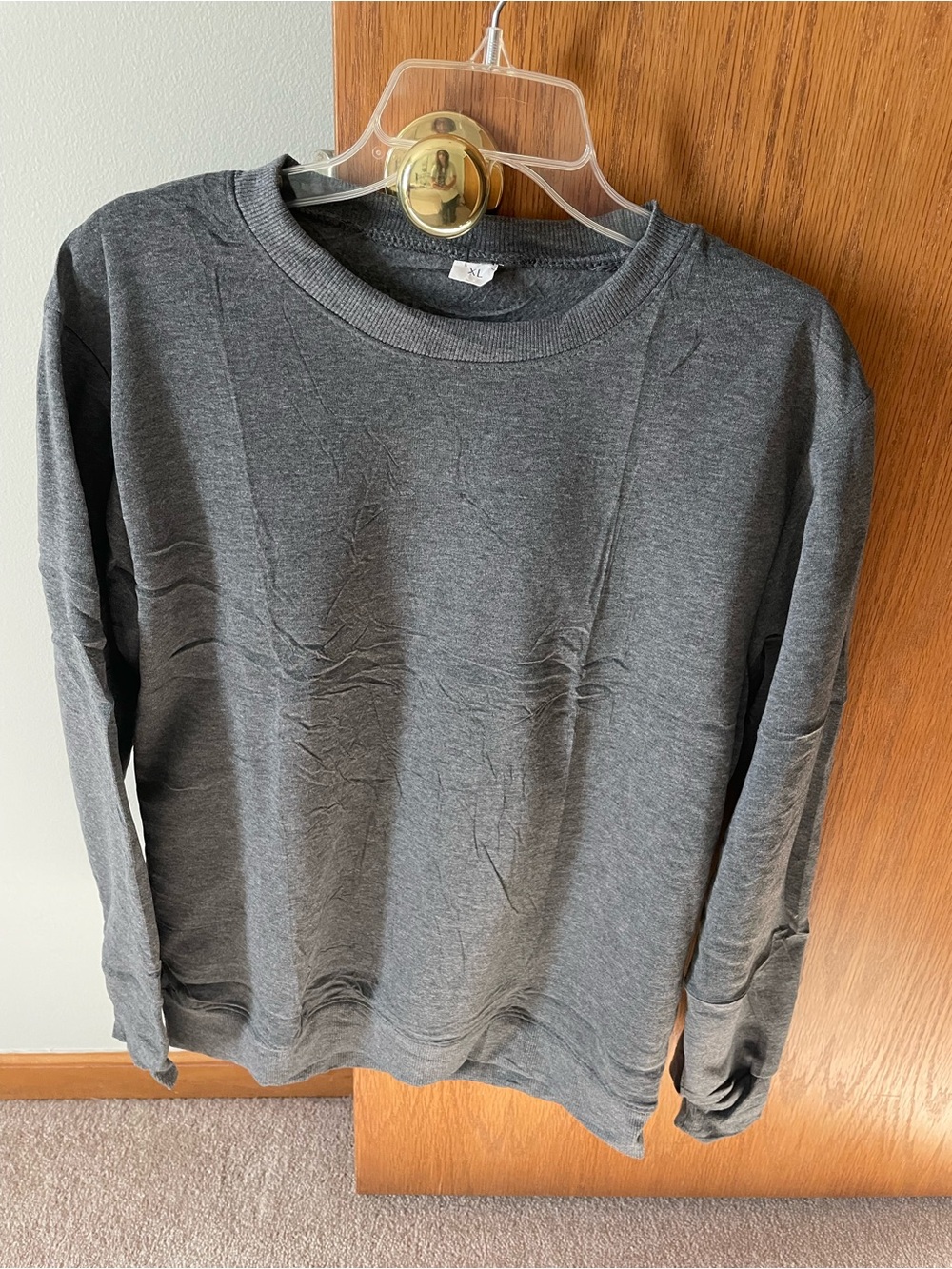 New Women’s Crewneck Sweatshirt- Charcoal Gray